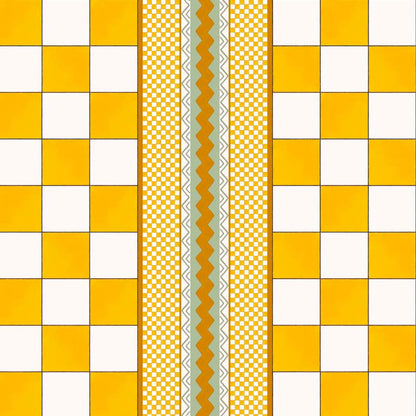Double Check Wallpaper by Ottoline in Yellow