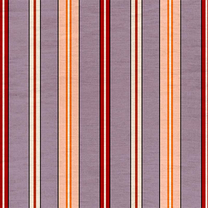 Sporty Stripes Linen Fabric by Ottoline in Lilac