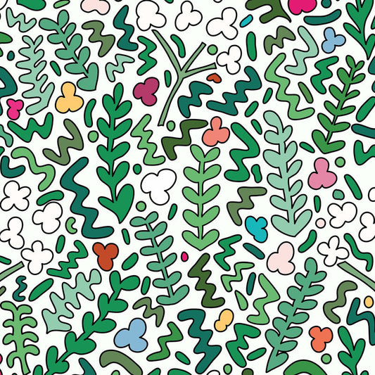 Fields of Joy Wallpaper by Ottoline in White