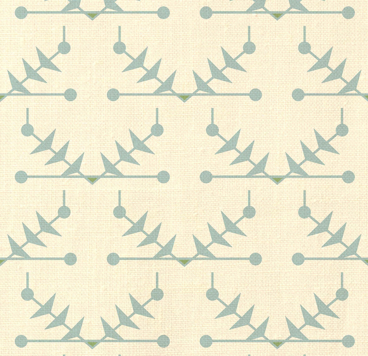 Atomic Trellis Fabric by Ottoline in Light Blue