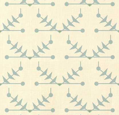 Atomic Trellis Fabric by Ottoline in Light Blue