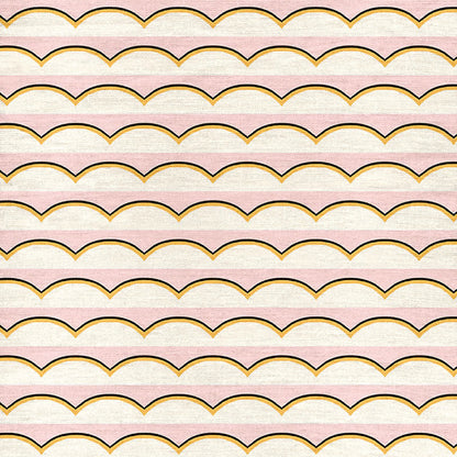Scallops Fabric by Ottoline in Pink