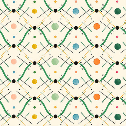 Improvisation Number 1 Wallpaper by Ottoline in Green