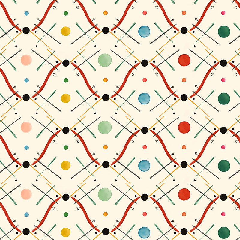 Improvisation Number 1 Wallpaper by Ottoline in Red