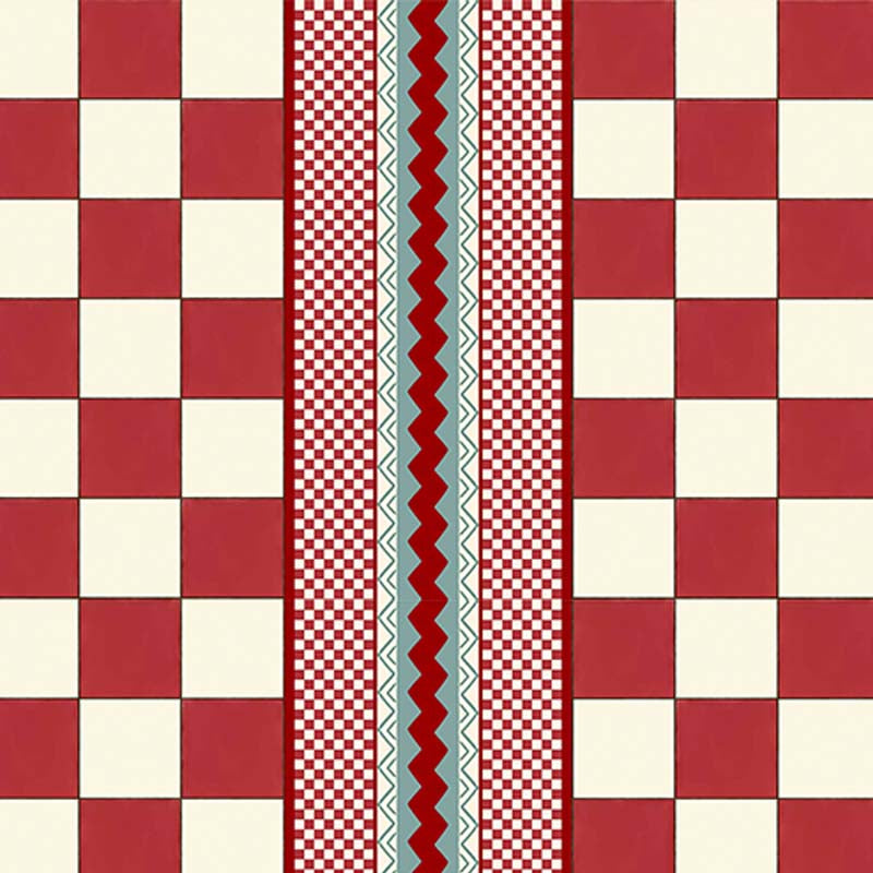 Double Check Wallpaper by Ottoline in Red