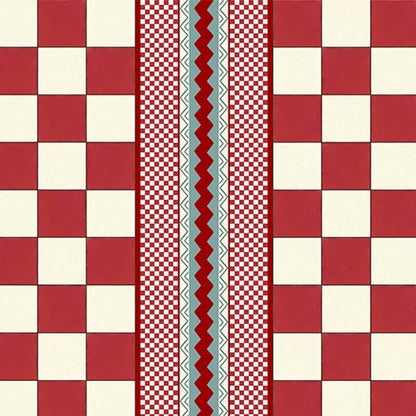 Double Check Wallpaper by Ottoline in Red