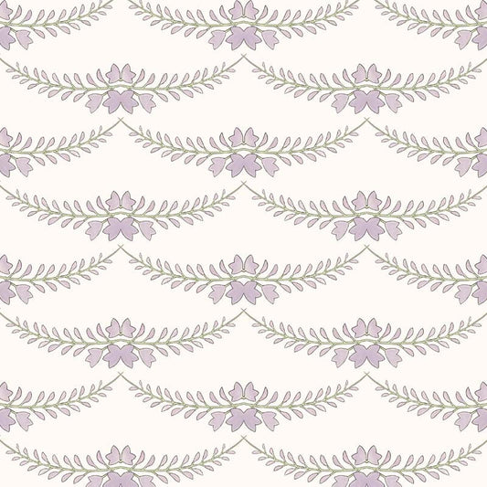 Wisteria Wallpaper by Ottoline in Lilac