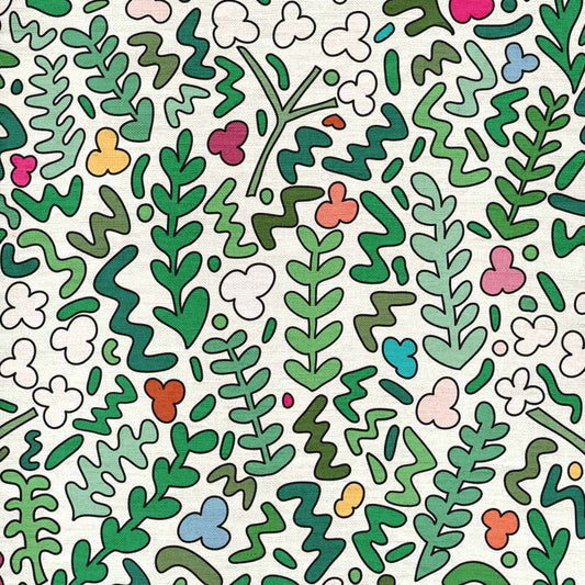 Fields of Joy Fabric by Ottoline in White