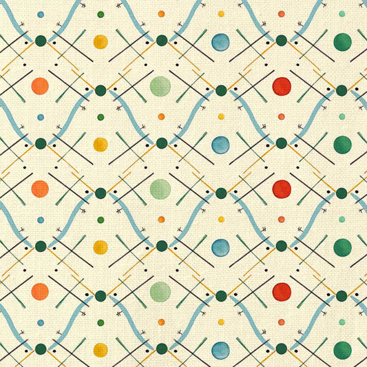 Improvisation 1 Fabric by Ottoline in Blue