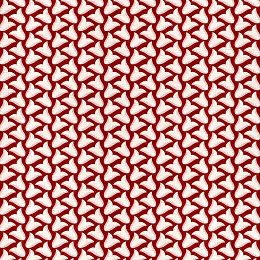Tiny Tulips Fabric by Ottoline in Burgundy