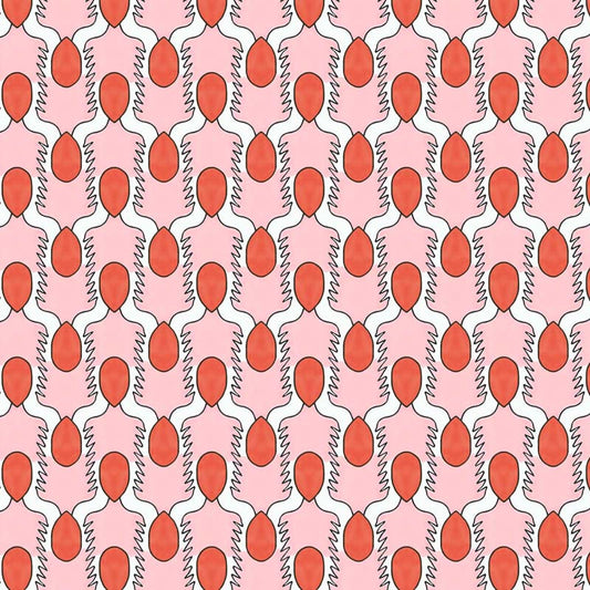 Happy People Wallpaper by Ottoline in Pink