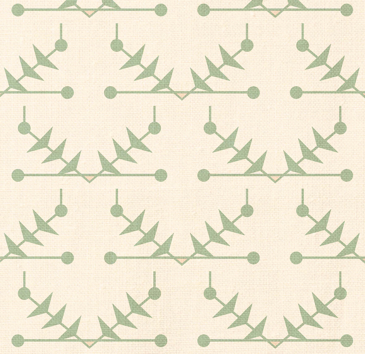 Atomic Trellis Fabric by Ottoline in Soft Sage