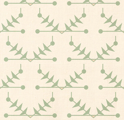 Atomic Trellis Fabric by Ottoline in Soft Sage