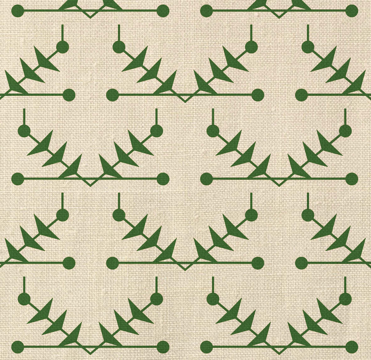 Atomic Trellis Fabric by Ottoline in Green