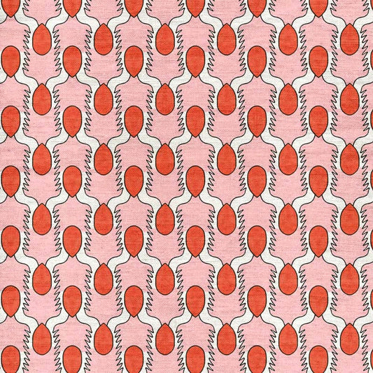 Happy People Fabric by Ottoline in Pink