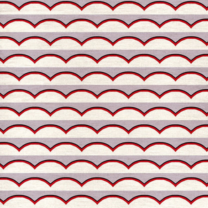 Scallops Fabric by Ottoline in Lilac