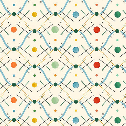 Improvisation Number 1 Wallpaper by Ottoline in Blue