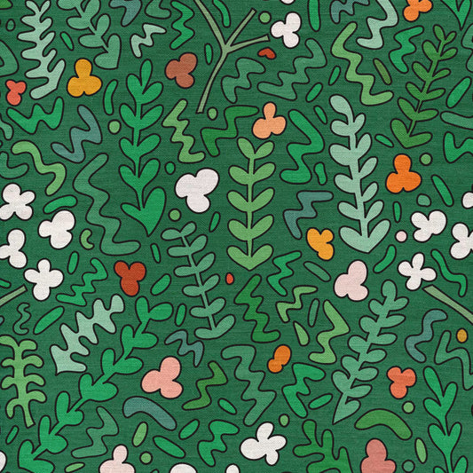 Fields of Joy Fabric by Ottoline in Green
