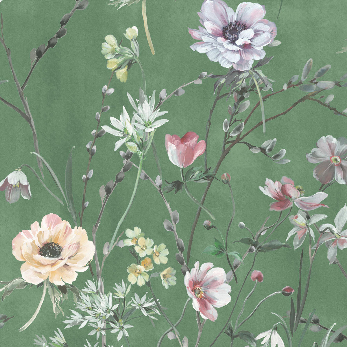 Maytime Evergreen wallpaper by Woodchip & Magnolia