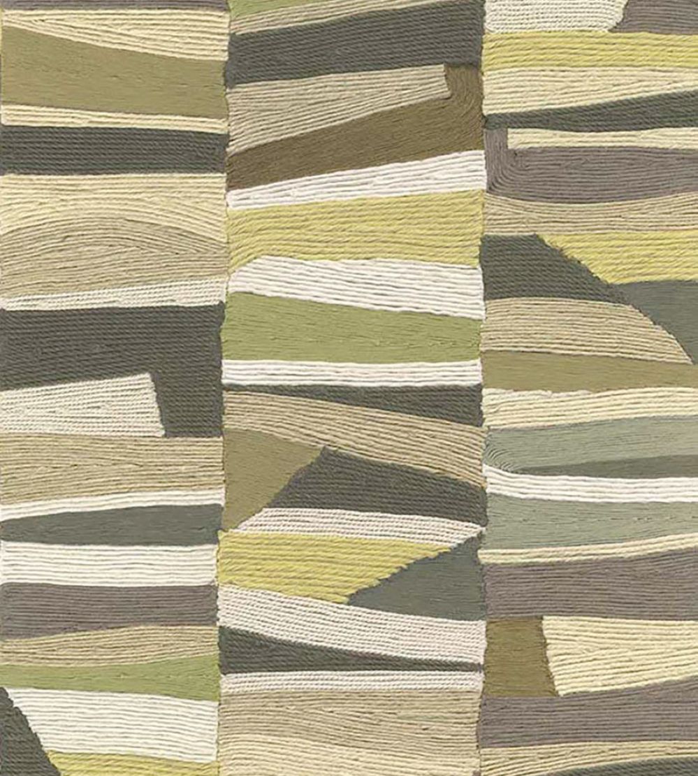 Abstract Bricks Wallpaper by Eijffinger Green