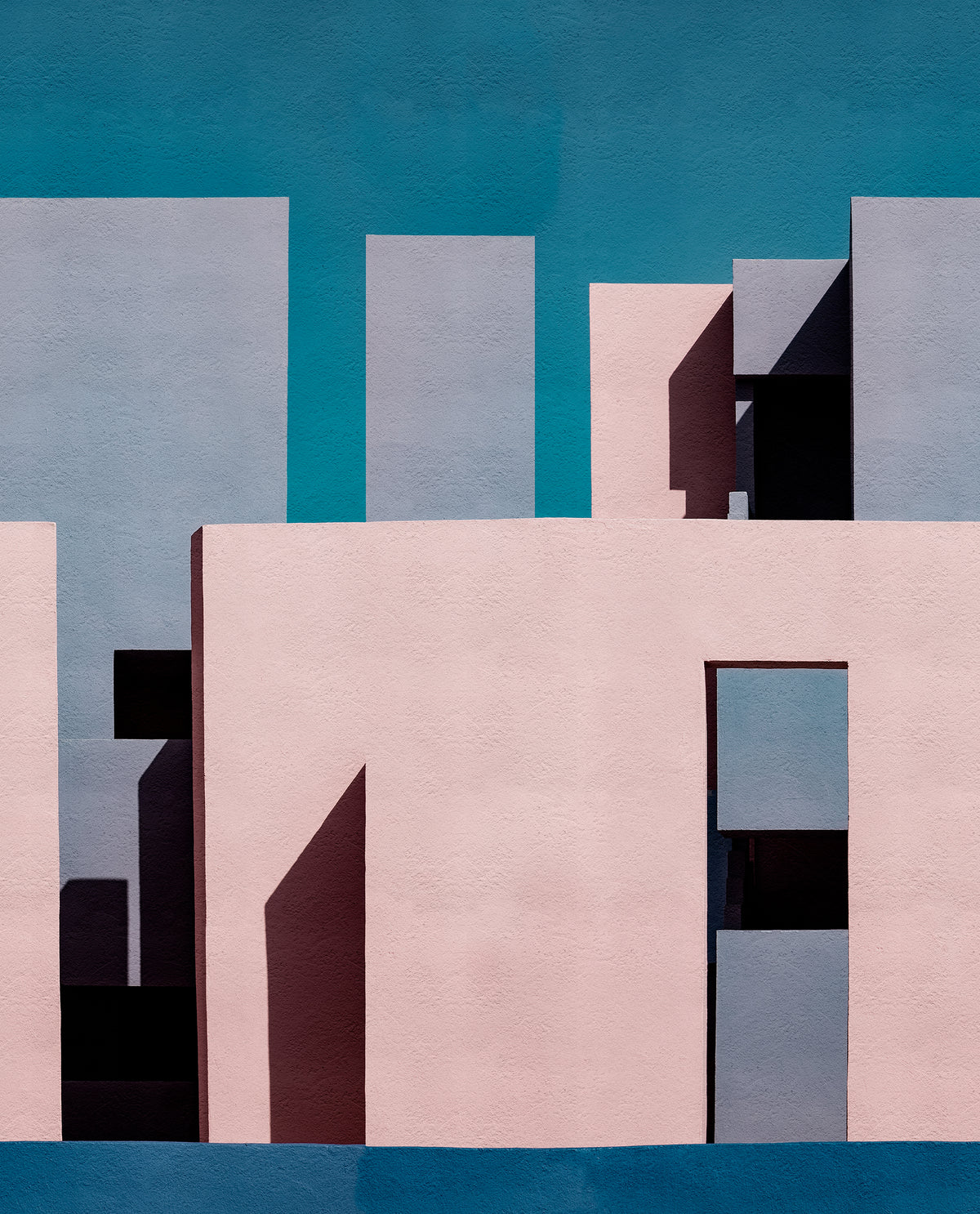 Abstract Building Pastel mural by Rebel Walls