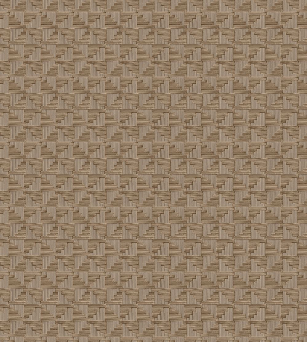 Abstract Check Wallpaper by Eijffinger Brown