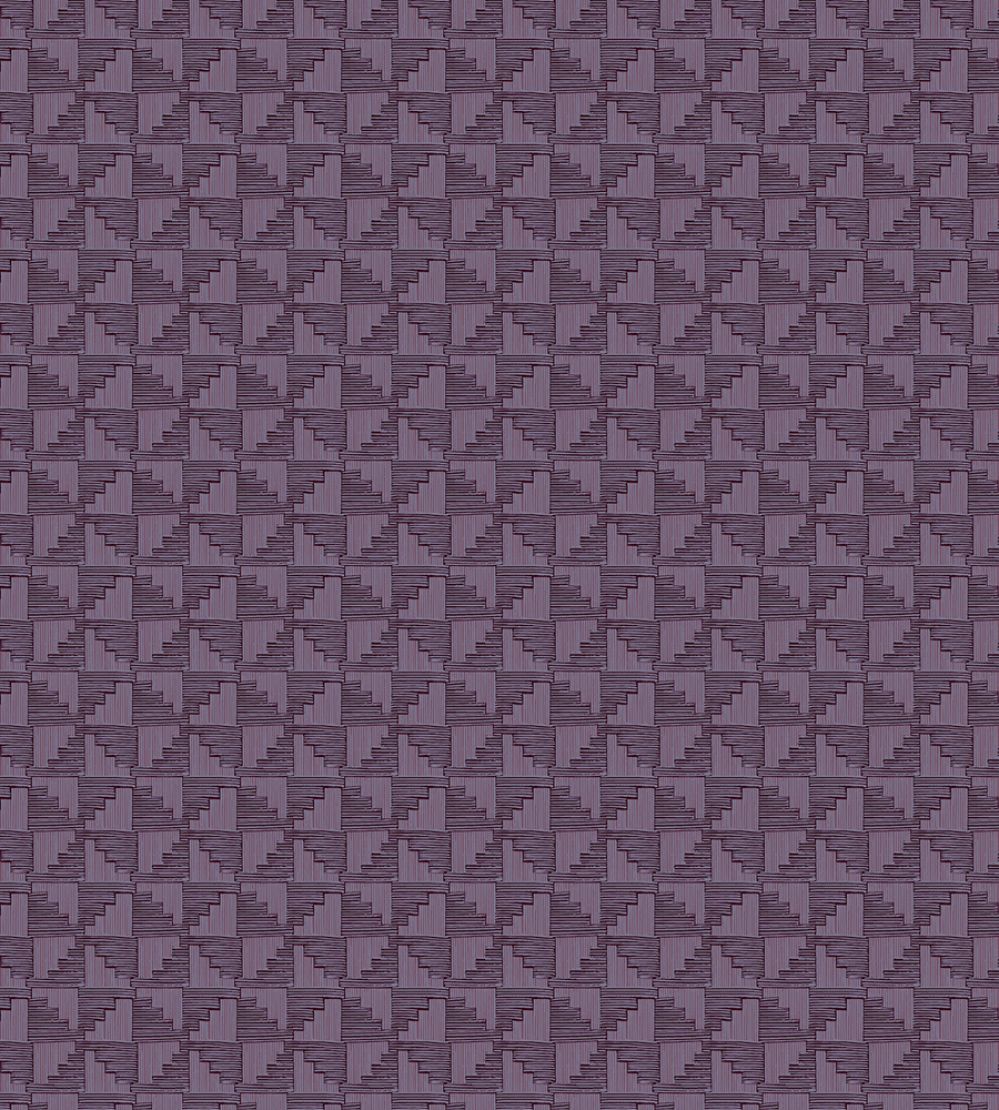 Abstract Check Wallpaper by Eijffinger Purple