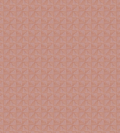 Abstract Check Wallpaper by Eijffinger Salmon