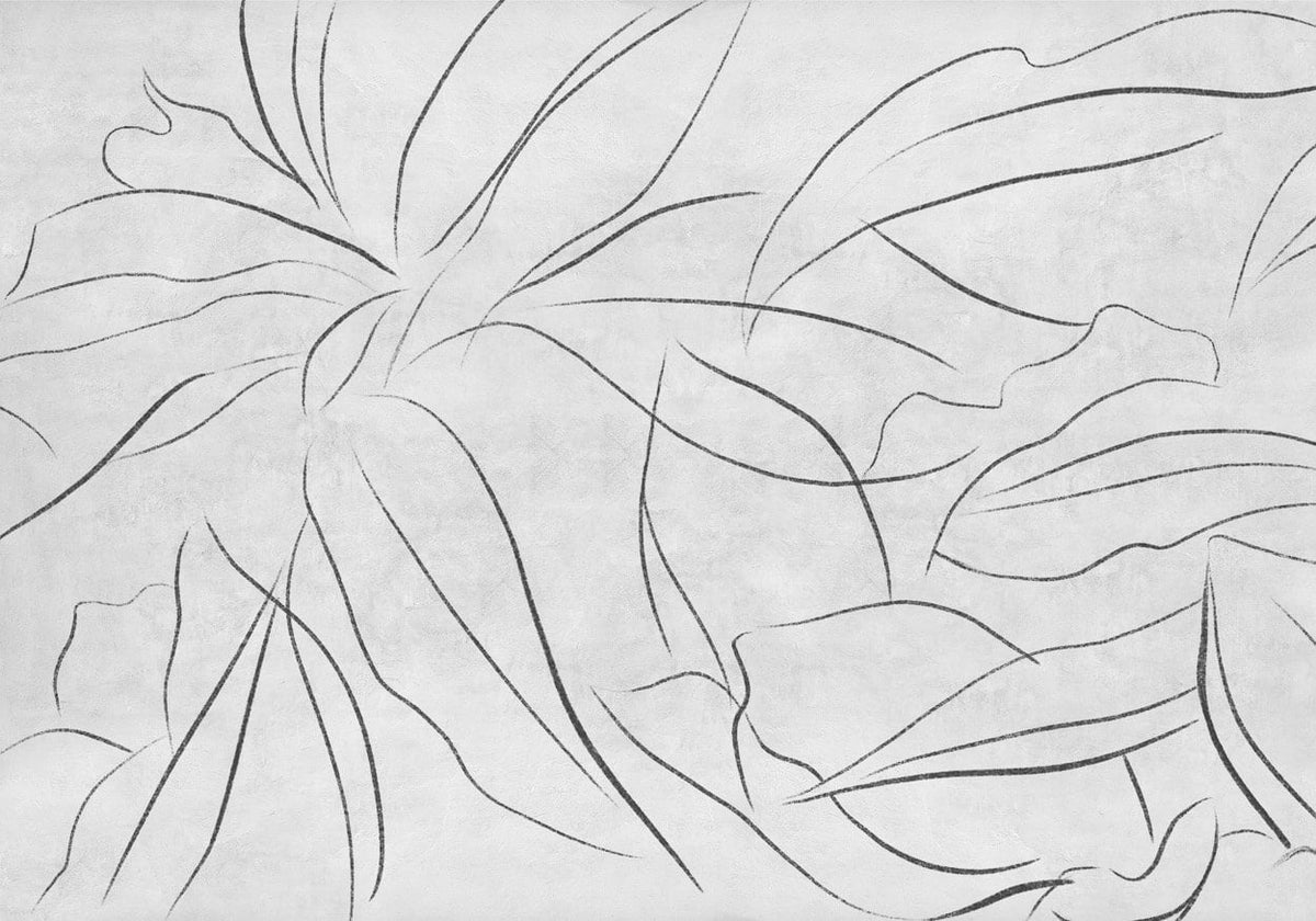 Abstract Flora mural by Coordonné in Concrete, flat pattern view