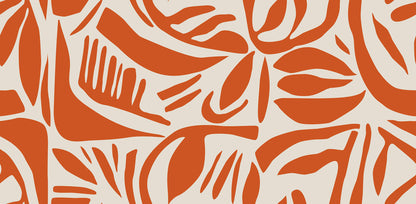 Abstract Leafs Terracotta mural by Rebel Walls