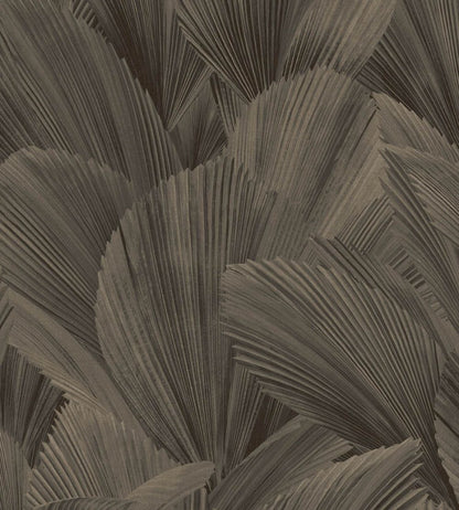 Abstract Leaves Wallpaper by Eijffinger Brown/Black
