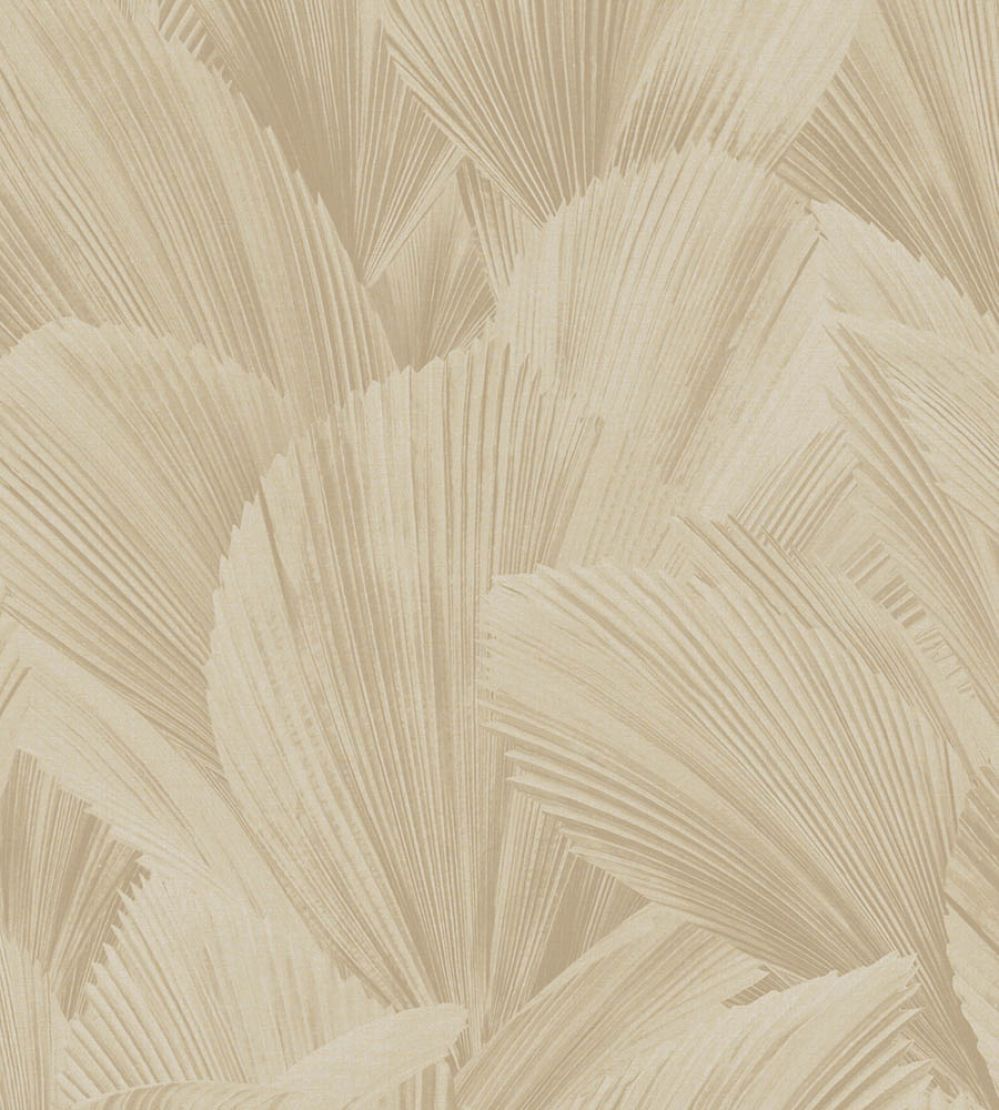 Abstract Leaves Wallpaper by Eijffinger White/Cream
