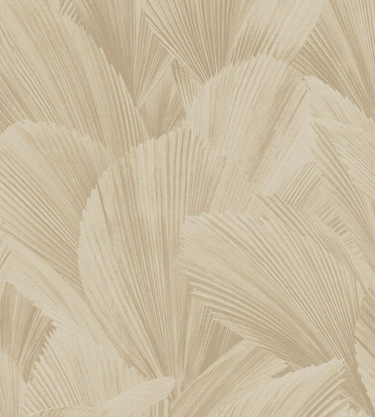 Abstract Leaves Wallpaper by Eijffinger White/Cream