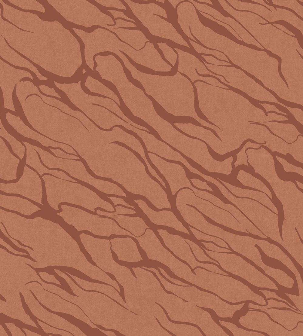 Abstract Lines Wallpaper by Eijffinger Terracotta