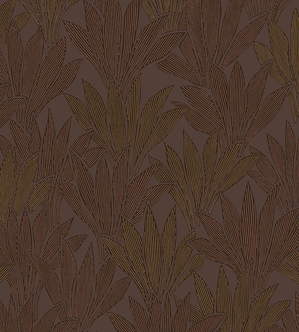 Abstract Palm Wallpaper by Eijffinger Brown/Red