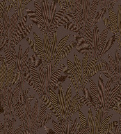 Abstract Palm Wallpaper by Eijffinger Brown/Red