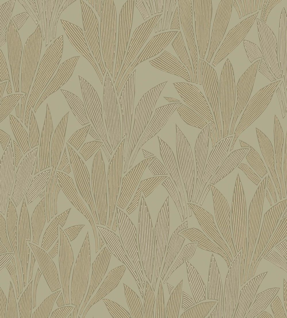 Abstract Palm Wallpaper by Eijffinger Green
