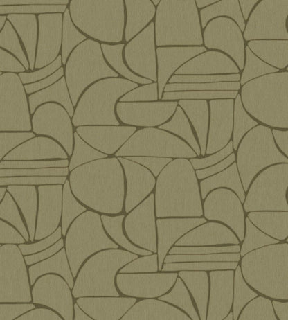 Abstract Pebble Mural by Eijffinger Green