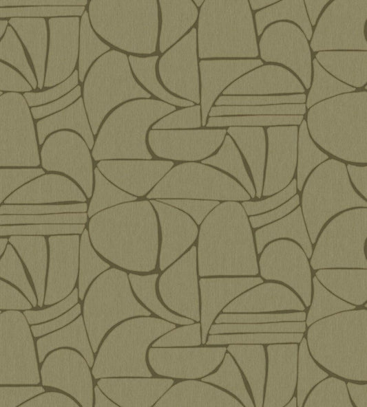 Abstract Pebble Mural by Eijffinger Green