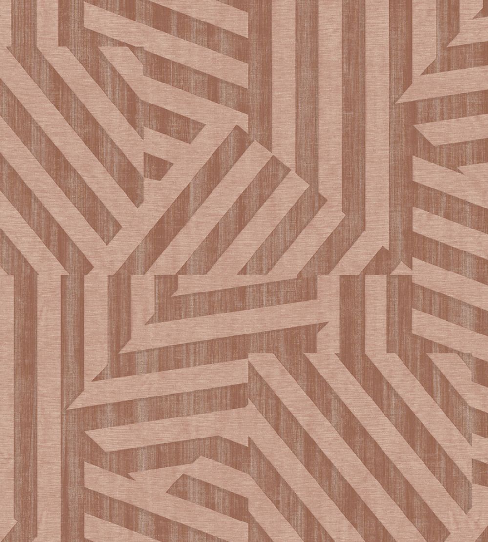 Abstract Stripe Wallpaper by Eijffinger Rose