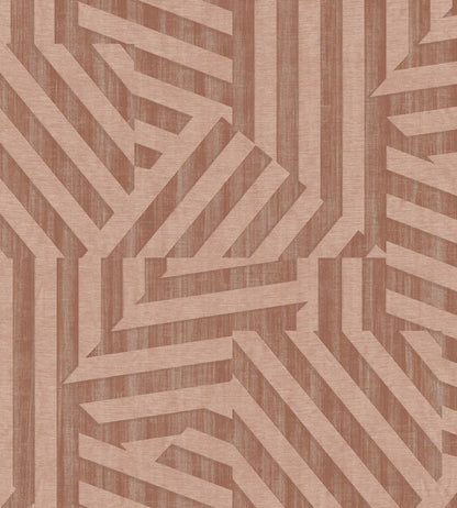 Abstract Stripe Wallpaper by Eijffinger Rose