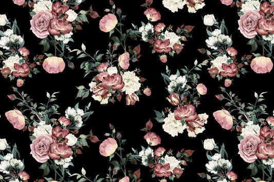 Abundance Black mural by Hovia