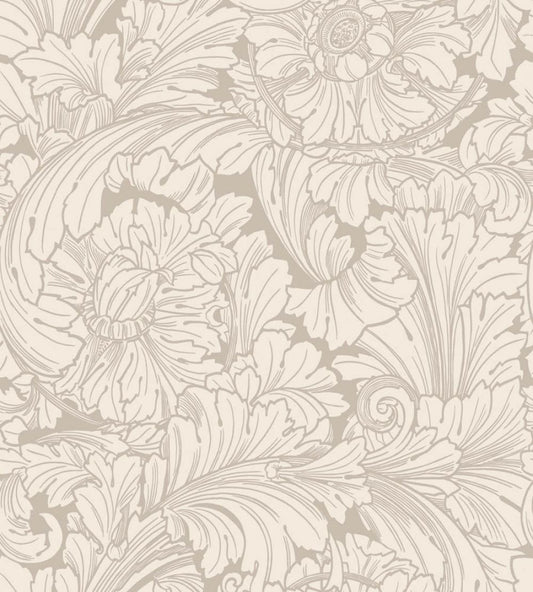 Acanthus Wallpaper by Cole & Son Cream & Pebble