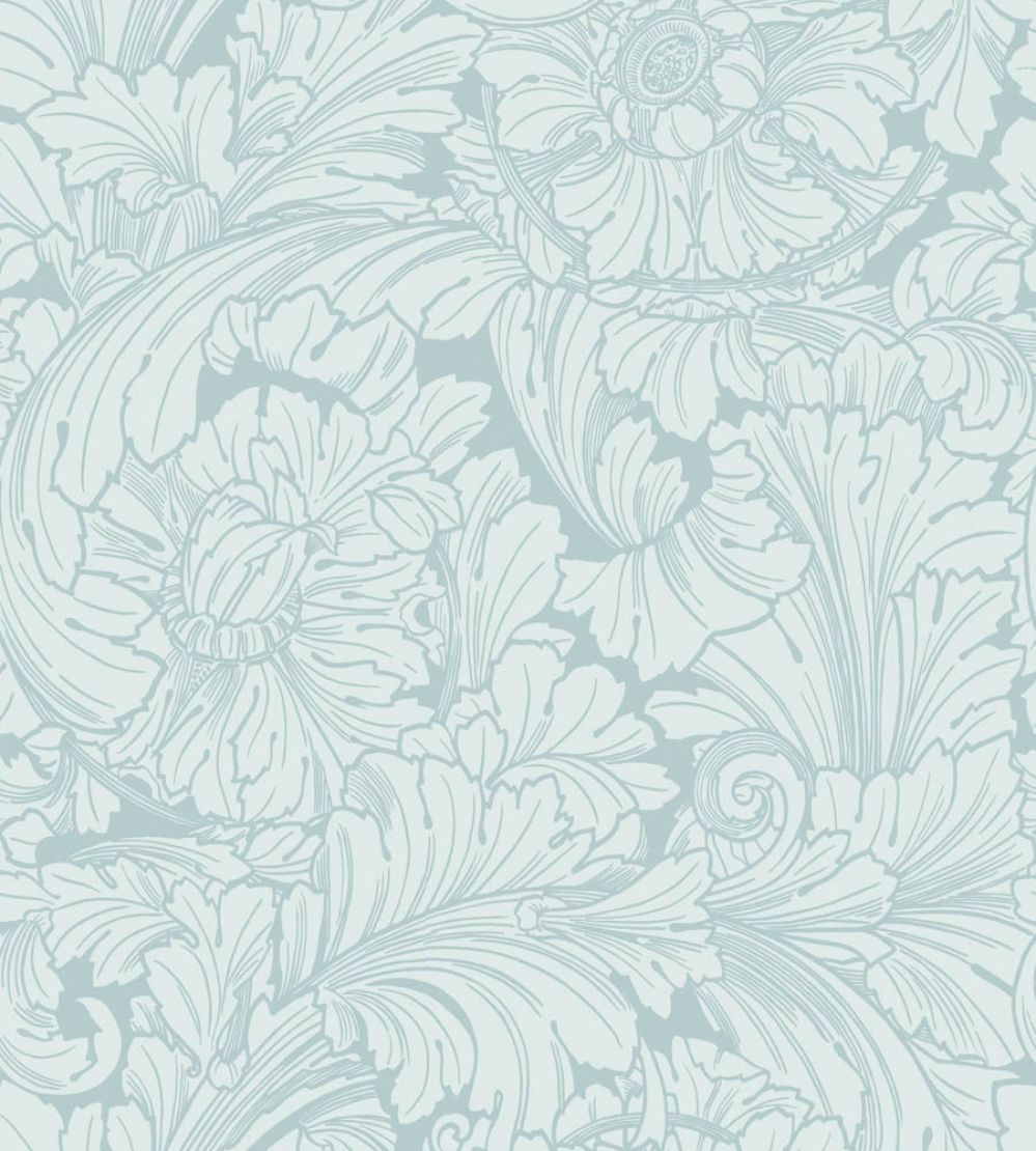 Acanthus Wallpaper by Cole & Son Print Room Blue
