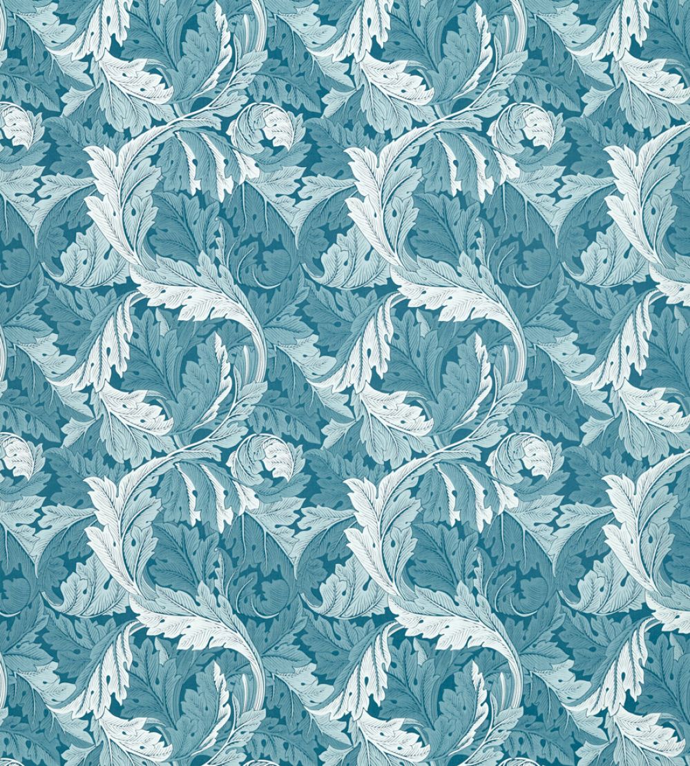 Acanthus Jacquard Fabric by Clarke & Clarke Denim