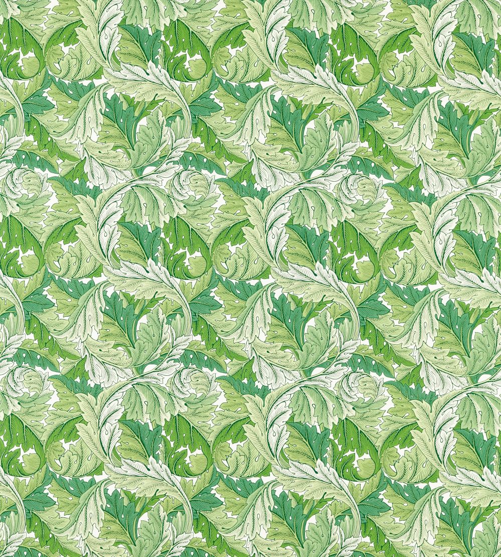 Acanthus Fabric by Morris & Co Leaf Green