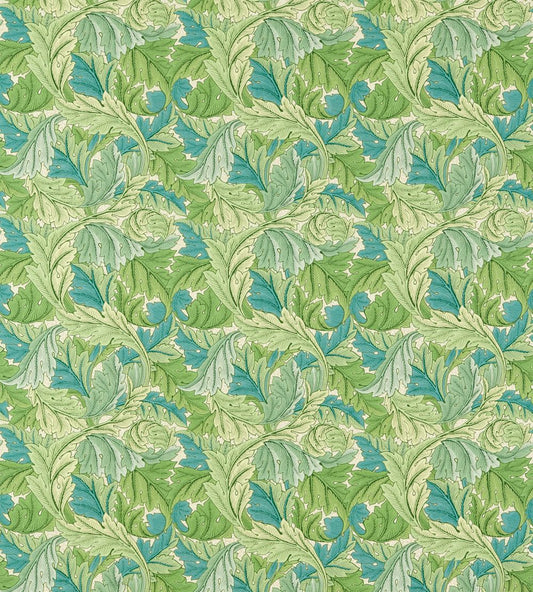 Acanthus Outdoor Fabric by Morris & Co Nettle/Sky Blue