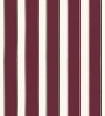 Accordion Stripe Wallpaper by Scalamandre Burgundy