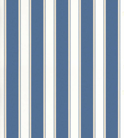 Accordion Stripe Wallpaper by Scalamandre Indigo