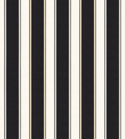 Accordion Stripe Wallpaper by Scalamandre Onyx